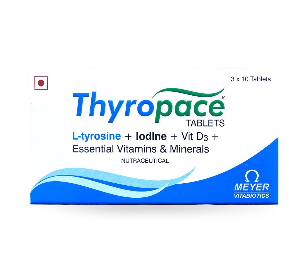 Thực phẩm bảo vệ sức khỏe THYROPACE TABLETS, hỗ trợ duy trì chức năng bình thường của tuyến giáp.