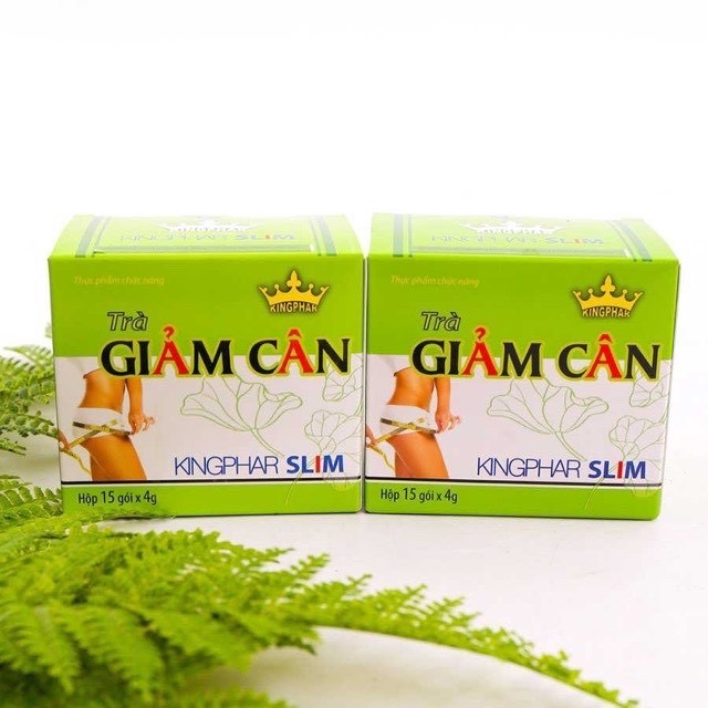 Trà Hỗ trợ Giảm kg - Kingphar Slim, hộp 15 gói x4g, giúp kiểm soát cân nặng