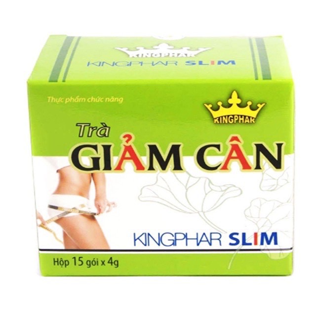 Trà Hỗ trợ Giảm kg - Kingphar Slim, hộp 15 gói x4g, giúp kiểm soát cân nặng