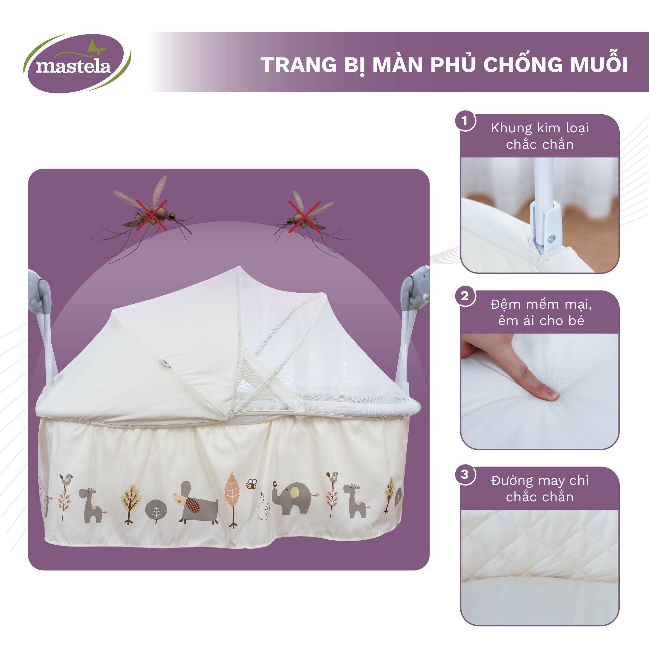 Nôi tự động cao cấp cho bé SG239