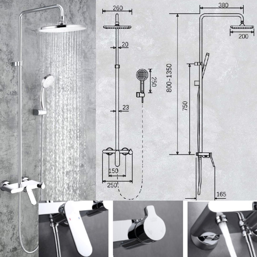 BỘ SEN TẮM ĐỒNG THAU NÓNG LẠNH EUROVINTO CAO CẤP MÃ NW-YX