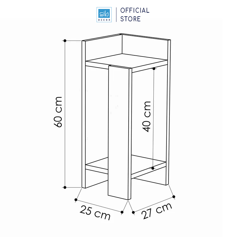 Kệ Đầu Giường Đơn Giản Halie Thương Hiệu SIB Decor KDG11