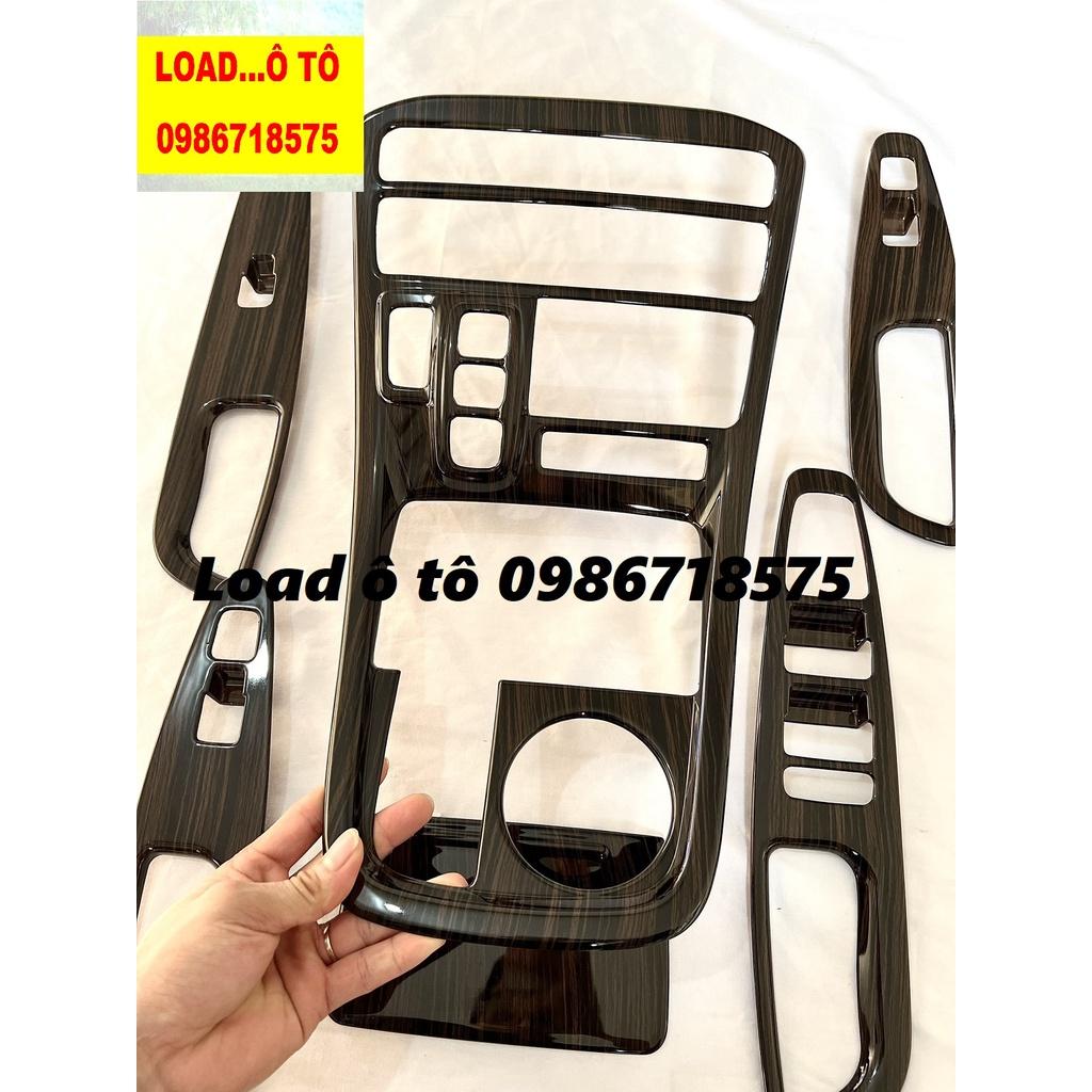 Ốp Nội Thất Vân Gỗ Xe Huyndai Santafe 2021-2023 Mẫu Vân Gỗ Bóng Cao Cấp