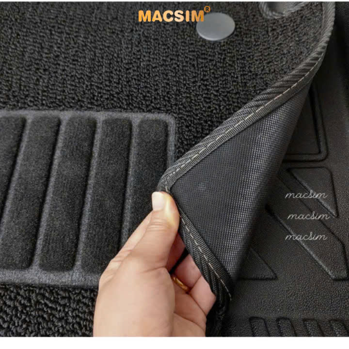 Thảm lót sàn ô tô 2 lớp cao cấp dành cho xe Toyota Prado 2024+ (sd3- 3 hàng ghế) nhãn hiệu Macsim chất liệu TPE màu đen