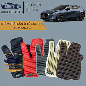 [MAZDA 3] Thảm Trải Sàn, Lót Sàn Ô Tô Cao Su Eudora CloudFoam Thiết Kế Theo Xe Dành Cho Xe MAZDA 3, Chống Nước, Không Mùi, Ngăn Bụi Bẩn, Dễ Vệ Sinh - Hàng Chính Hãng