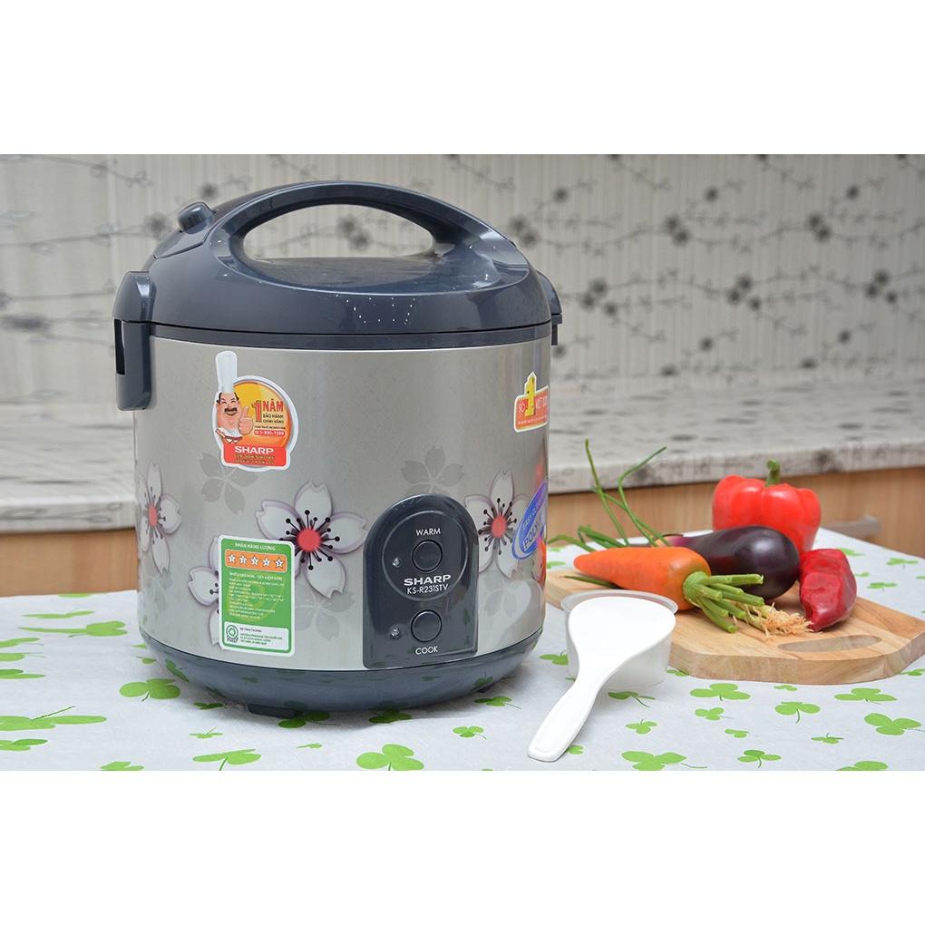 Nồi Cơm Điện Nắp Gài Sharp KS-R231STV-2.2Lít -Hàng Chính Hãng