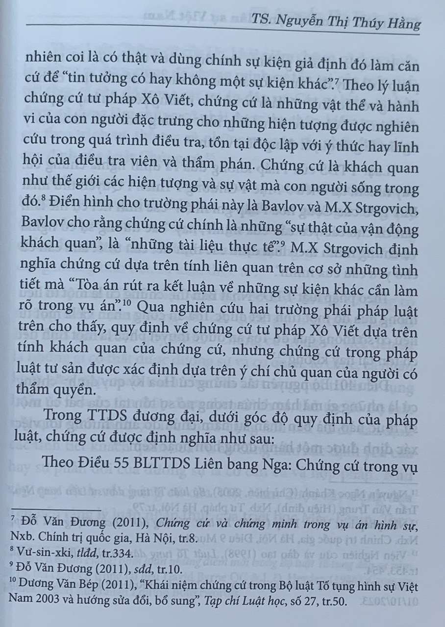 Chứng cứ trong tố tụng dân sự Việt Nam (Sách chuyên khảo)