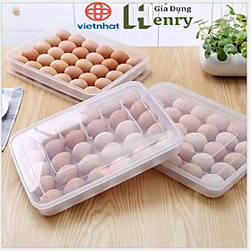 Hộp đựng trứng 24 quả Việt Nhật (6786) trong suốt gọn nhẹ giúp cố định những quả trứng nằm yên một vị trí, bảo quản trứng