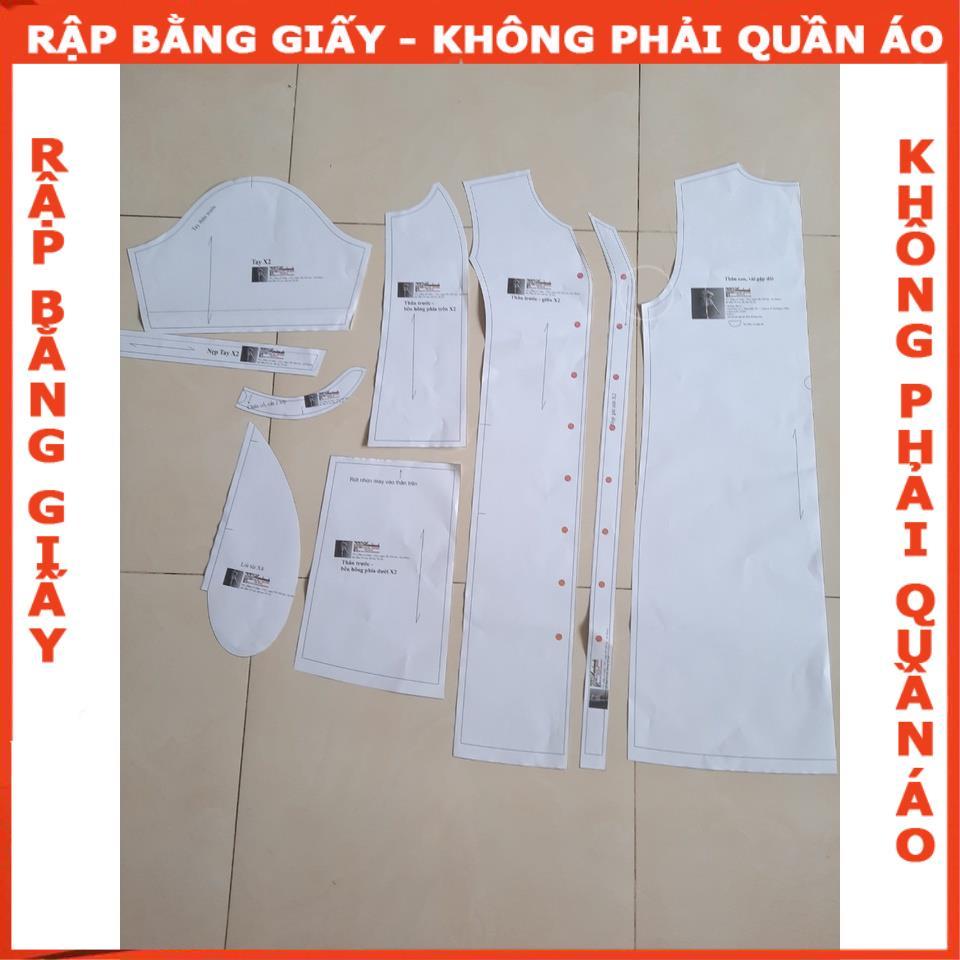 Rập giấy A0 mã R368 - Rập đầm cổ tàu đuôi cá (BẢN VẼ)