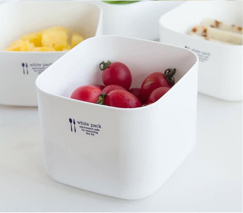 Set 02 hộp đựng thực phầm White Pack 700ml và 800ml, thiết kế tinh tế, đẹp mắt, khả năng giữ kín hơi vượt trội - nội địa Nhật Bản