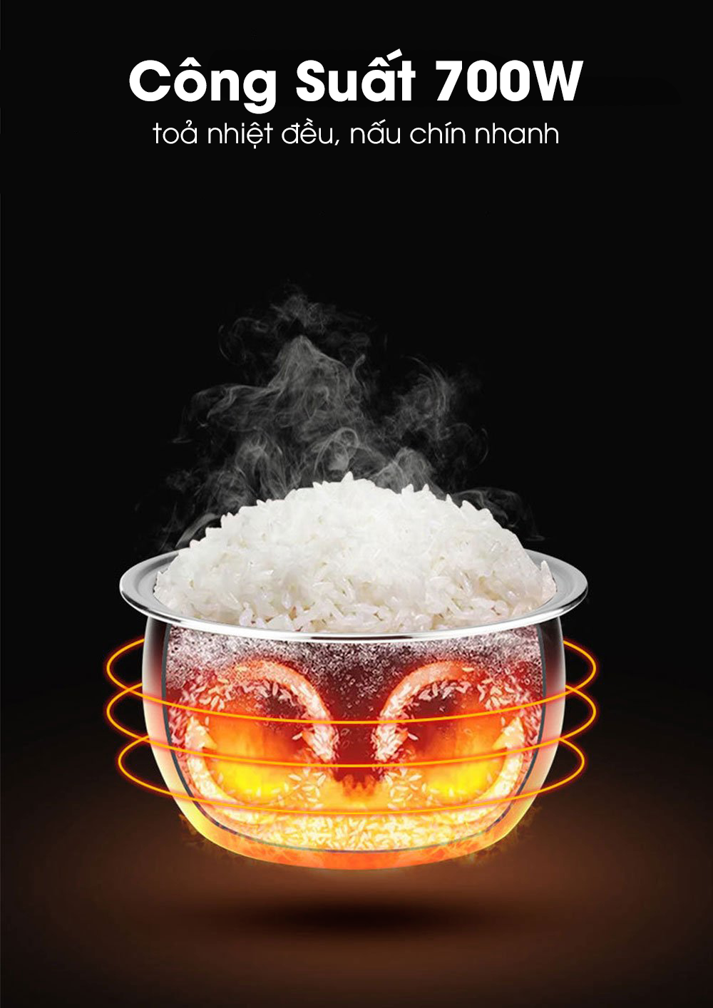 Nồi cơm điện 1.8 Lít Sowun SW 698 - Hàng chính hãng