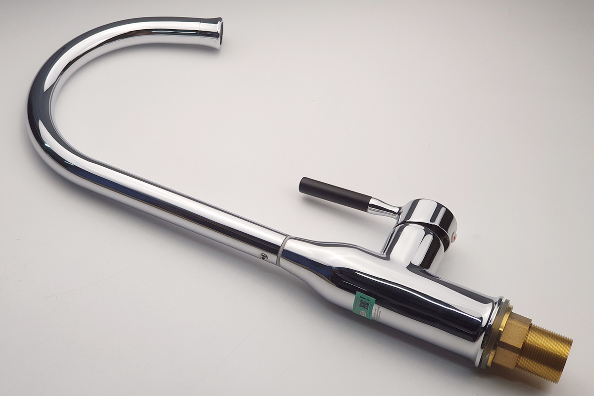 Vòi rửa chén nóng lạnh Đồng mạ Chrome Eurolife EL-KM04 (Trắng bạc)