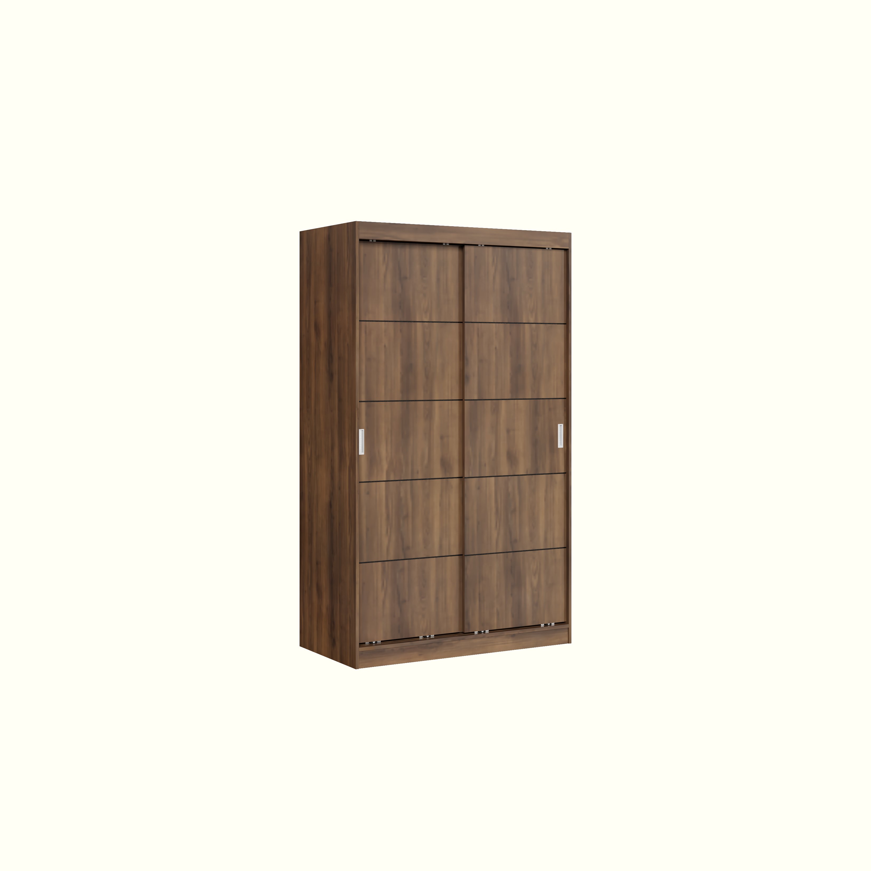 HAPPY FURNITURE , Tủ treo quần áo cửa lùa - RUNI , TCL_005 , 120cm x 60cm x 203cm