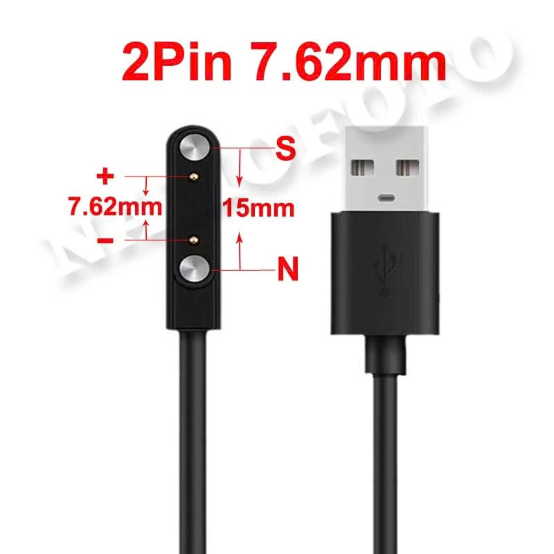 Dây sạc Cáp sạc Nam châm Đồng hồ Thông minh Q12 / Z66 / S12 / S2 / Q15 và các mẫu chống thấm nước khác - Hàng nhập khẩu - Giao Màu Ngẫu Nhiên