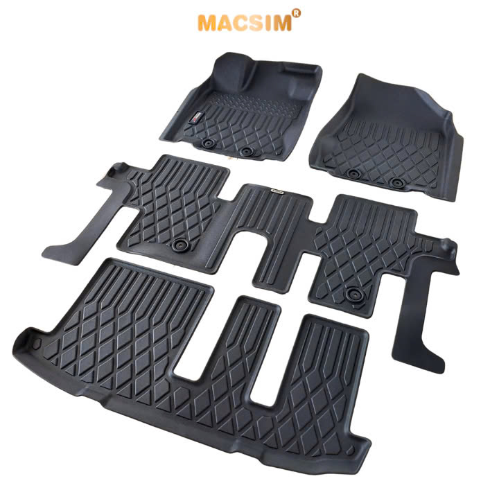 Thảm sd lót sàn xe ô tô Infiniti QX60 2014 - 2021Nhãn hiệu Macsim chất liệu nhựa TPE cao cấp màu đen