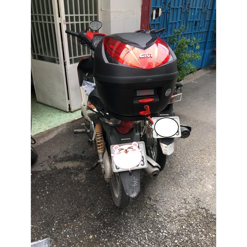 Thùng givi E250N và baga givi lắp cho xe Wave S110
