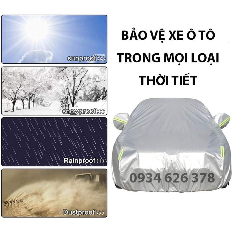 Bạt che kín bảo vệ xe ô tô PEUGEOT 2008 tráng bạc 3 lớp vải dù Oxford , bạt phủ trùm bảo vệ xe oto