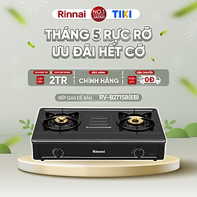 Bếp gas dương Rinnai RV-B271SB(EB) mặt bếp men và kiềng bếp men - Hàng chính hãng.