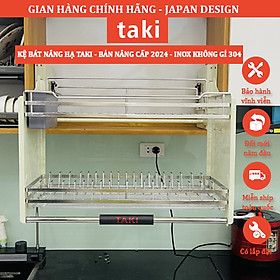 {NEW 2025} Giá Bát Nâng Hạ TAKI, Kệ Chén Thông Minh - INOX Không Gỉ 304 - Bảo Hành Trọn Đời
