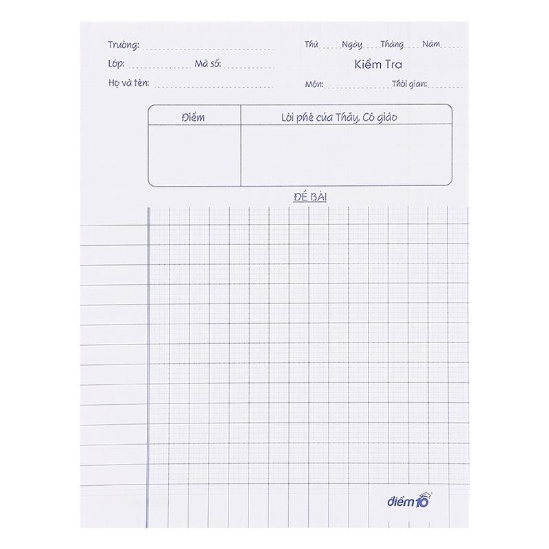 Giấy Kiểm Tra Thiên Long TP-GKT07 4 Ô Ly Vuông 2X2