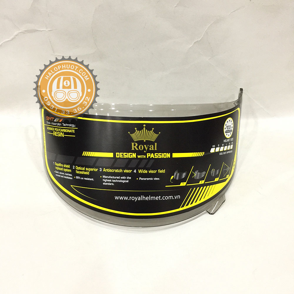 Kính Trà Lắp Cho Mũ Bảo hiểm FullFace Royal M136