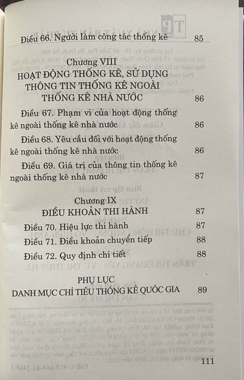 Luật Thống Kê Năm 2015 ( Sửa đổi, bổ sung năm 2021 )
