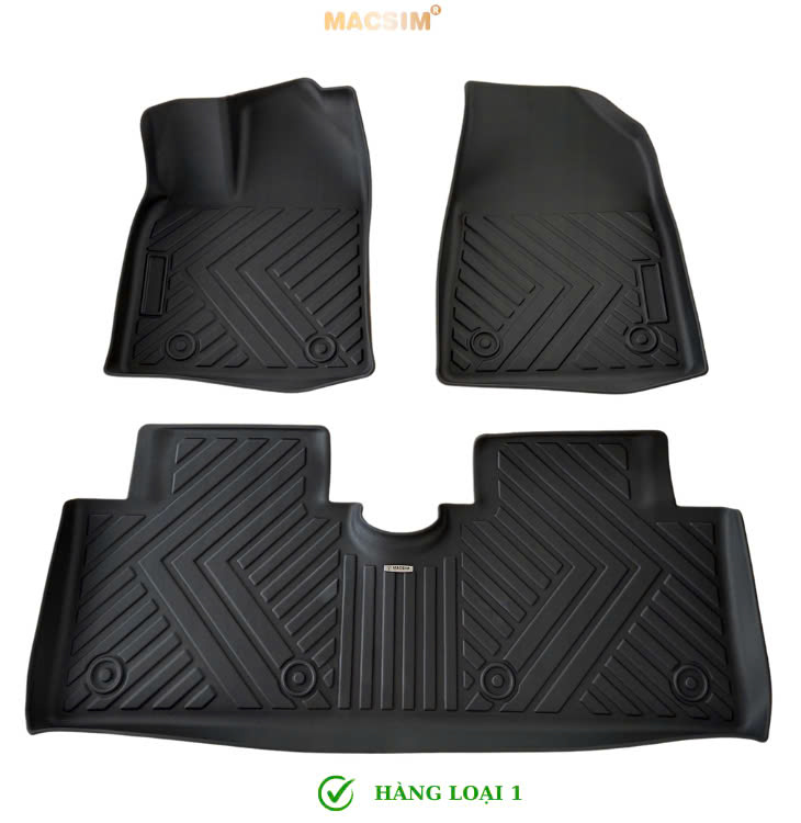 Thảm lót sàn xe ô tô BYD DOLPHIN 2024+ Nhãn hiệu Macsim chất liệu nhựa TPE cao cấp màu đen