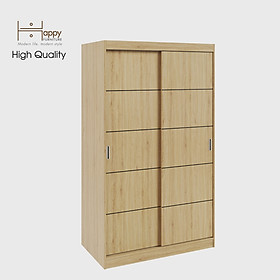 HAPPY FURNITURE , Tủ treo quần áo cửa lùa - RUNI , TCL_005 , 120cm x 60cm x 203cm