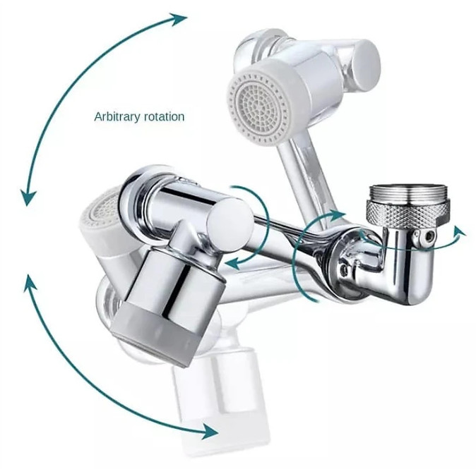 Đầu vòi tăng áp KG29 nối vòi nước thông minh xoay 1080 độ, dễ lắp cho mọi bồn rửa mặt lavabo, tiết kiệm nước - Hàng chính hãng