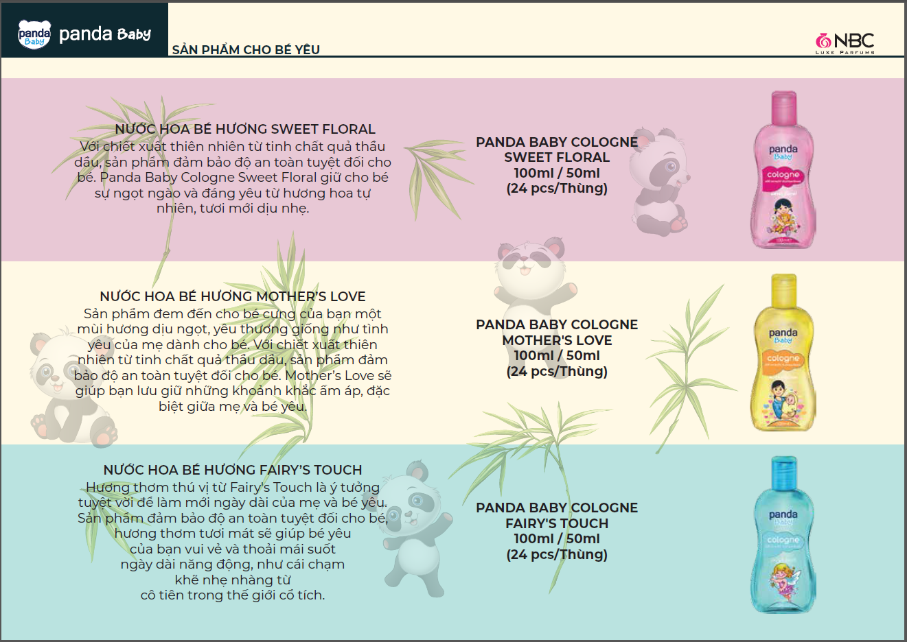 Nước hoa em bé Panda Baby Cologne Fairy
