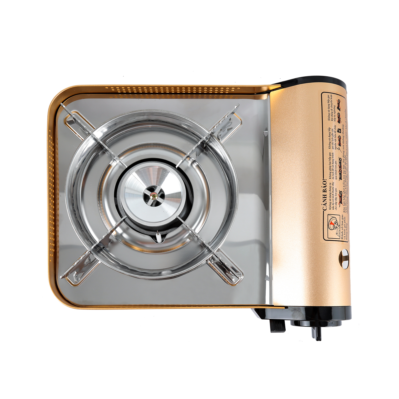 Bếp Ga Mini Cao Cấp Maxsun MS-77 - Công Suất 2900W, Hai Vòng Chắn Gió, Nhôm Nhẹ - Inox Chống Rỉ - Hàng chính hãng