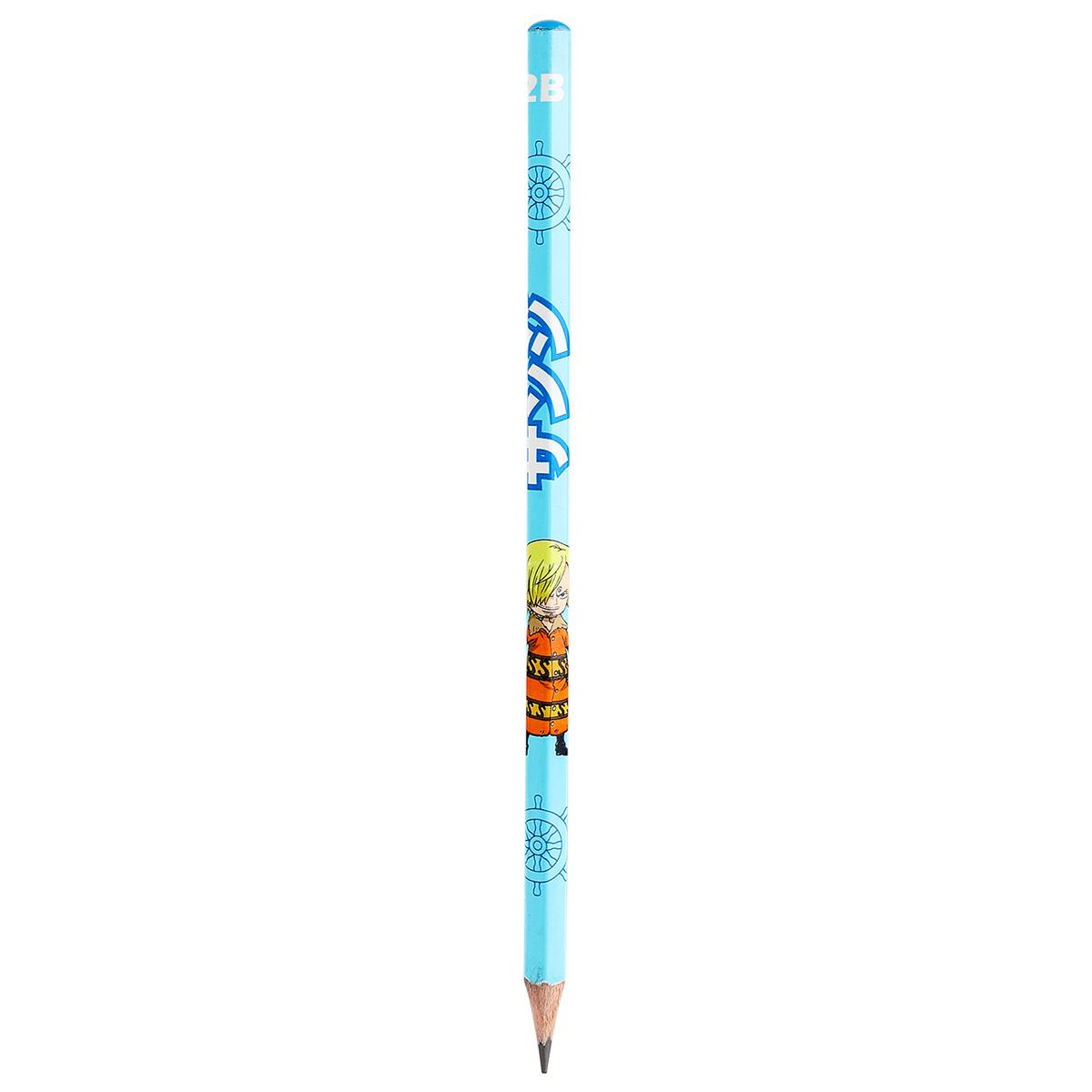 Bút Chì 2B One Piece - Deli EC023-2B - Mẫu 2 - Xanh Dương