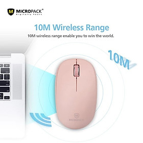 Chuột Không Dây MicroPack SPEEDY LITE MP-716W Hình Dáng Đối Xứng Thích Hợp Cho Người Thuận Tay Phải Hoặc Tay Trái Hàng Chính Hãng