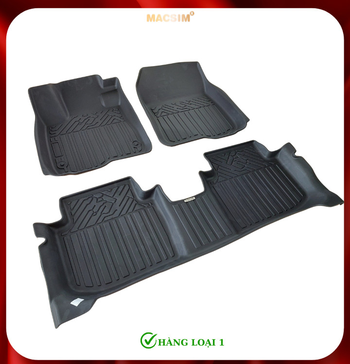 Thảm lót sàn xe ô tô Honda CRV 2023+ (2 hàng ghế) Nhãn hiệu Macsim chất liệu nhựa TPE cao cấp màu đen