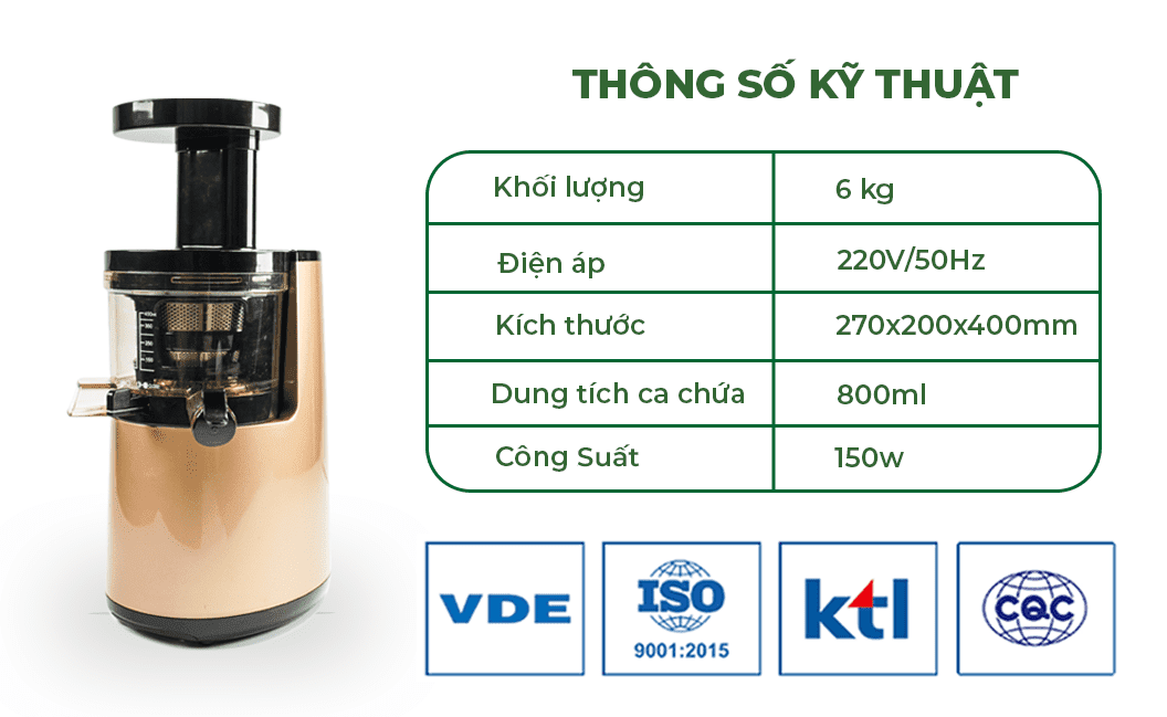Máy ép chậm Promix SJ-06 Hàng chính hãng
