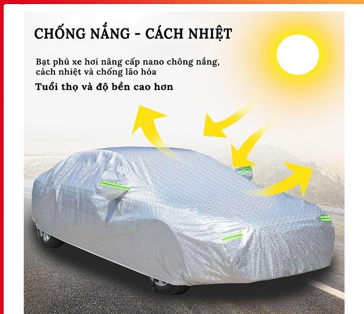 Bạt Phủ Ô Tô VINFAST FADIL, LUX A 2.0, LUX SA 2.0, Chất Liệu Bạt Tráng Nhôm 3 lớp, có phản quang