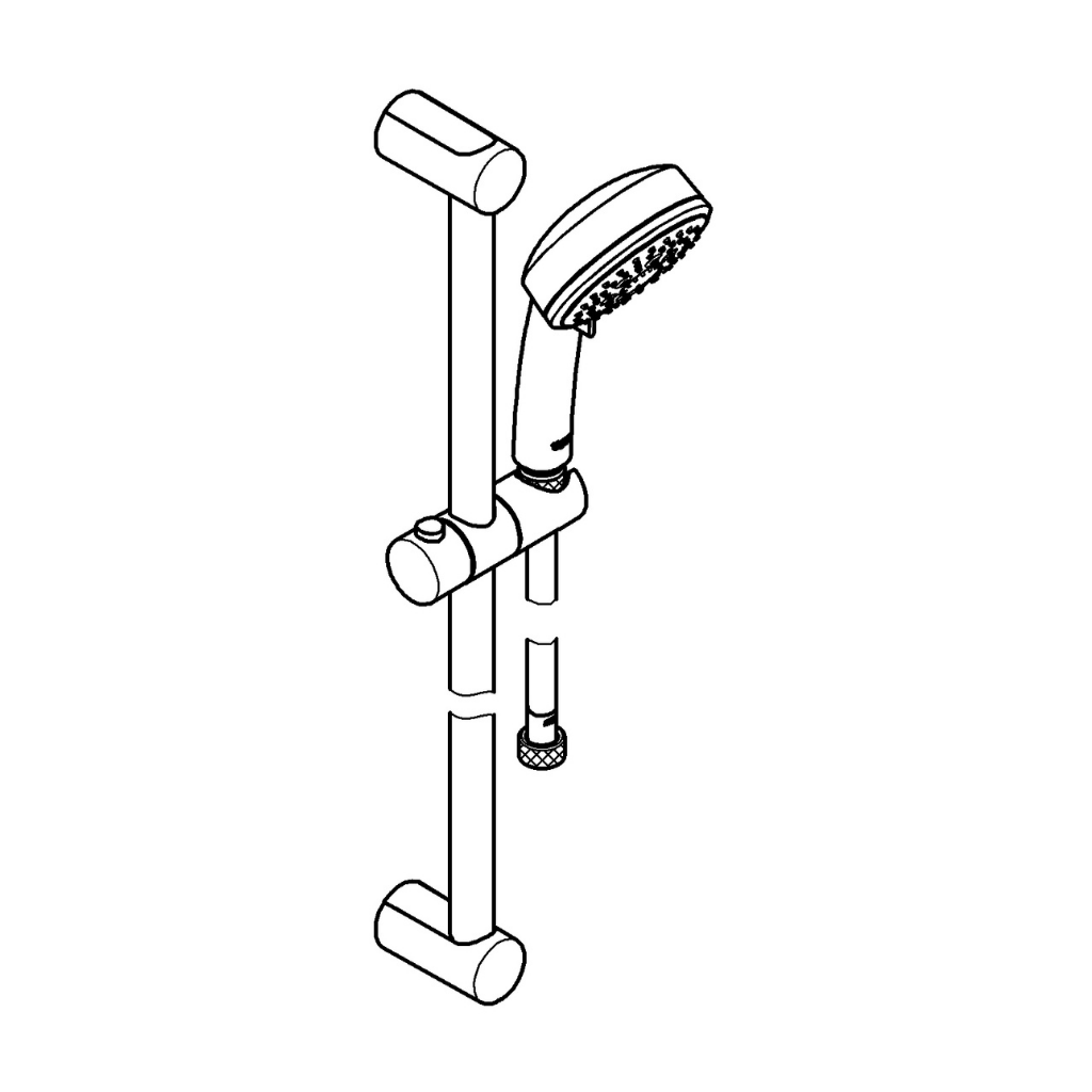 Bộ Tay Sen GROHE TEMPESTA COSMOPOLITAN 100 - 4 Chế Độ Kèm Thanh Trượt - 27787002