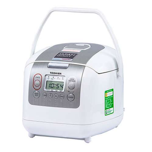 Nồi cơm điện tử Toshiba RC-10NMFVN(WT) - 1.0L - Xuất xứ Thái Lan - Lòng nồi dày 4mm, 2 lớp chống dính trong và ngoài - Chế độ nấu tự động đa dạng - Hàng chính hãng, bảo hành 12 tháng, chất lượng Nhật Bản