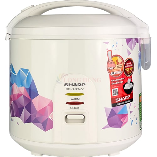 Nồi cơm điện nắp gài Sharp 1.8 lít KS-18TJV/"GR"/"LL" - Hàng chính hãng