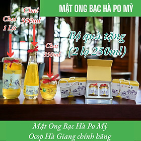 BỘ QUÀ MẬT ONG BẠC HÀ OCOP HÀ GIANG CHÍNH HÃNG, MẬT ONG BẠC HÀ PO MỶ VIETGAP CAO NGUYÊN ĐÁ HÀ GIANG