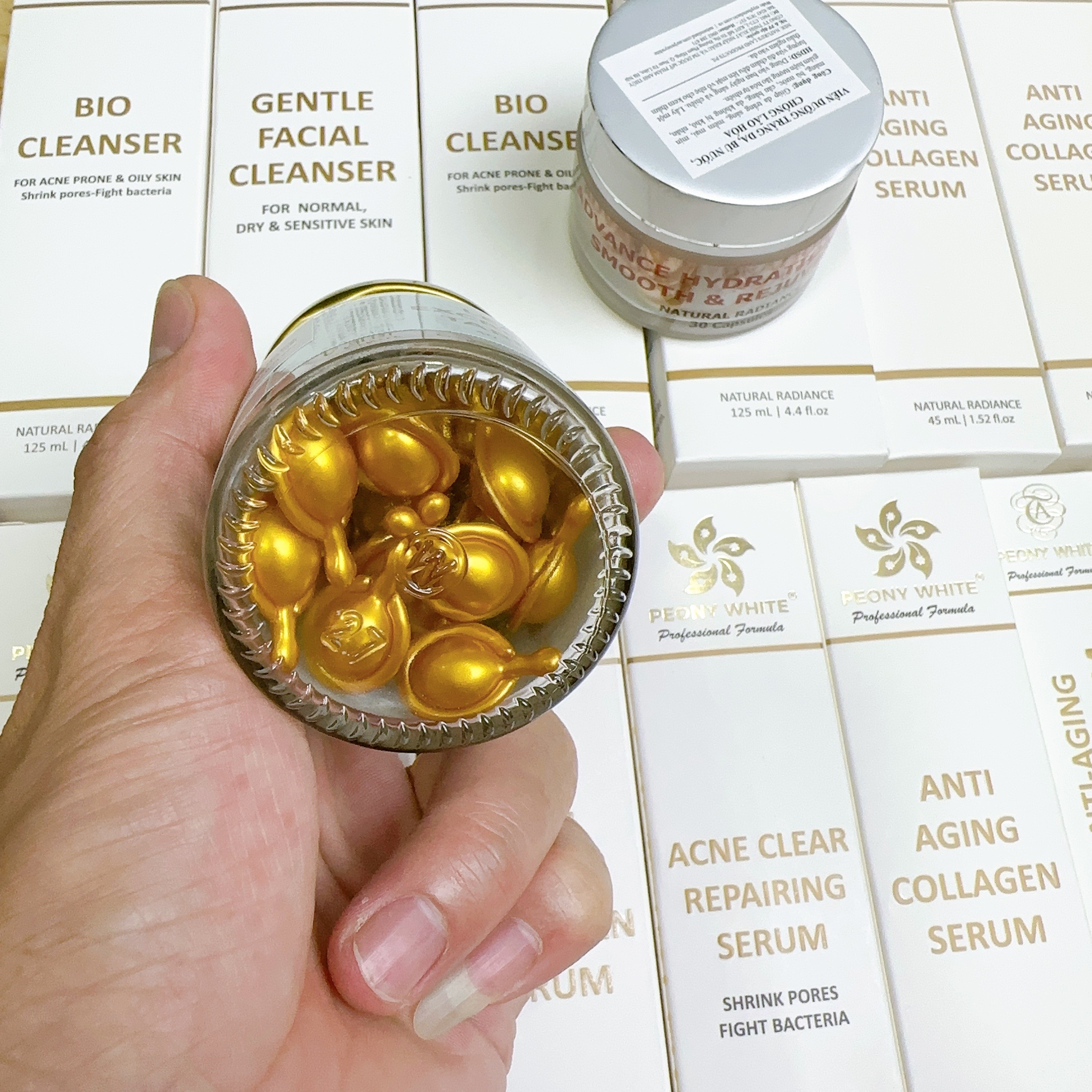 Viên Thải Chì PEONY WHITE 40v - Mờ Thâm Nám - Dưỡng Trắng Da - Giảm Tác Nhân Gây Nám - Phục Hồi - Chống Lão Hóa