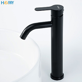 Vòi rửa mặt nóng lạnh mẫu cao inox 304 sơn đen Hobby home decor VRM8