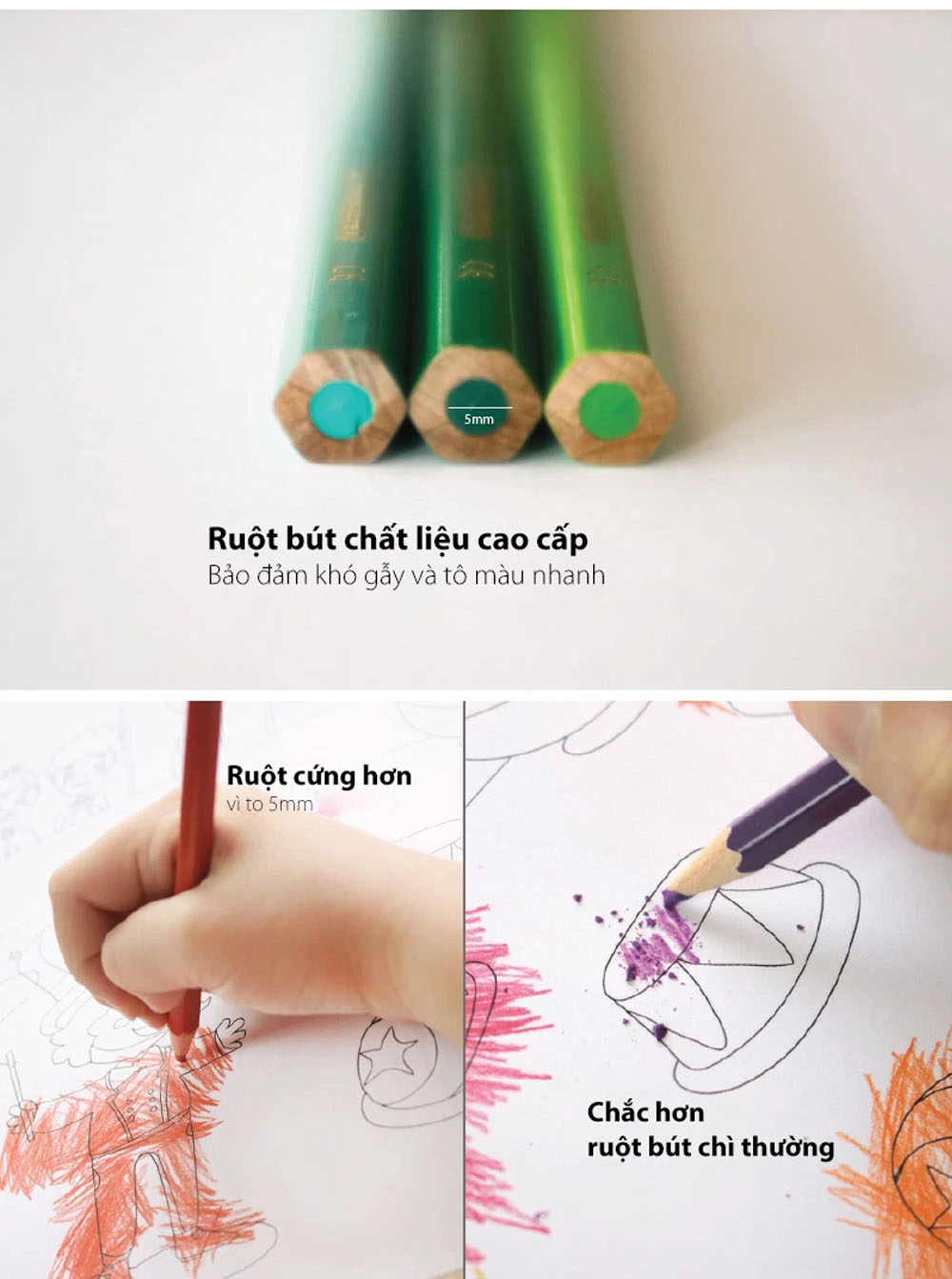 Chì sáp màu STABILO Swans Jumbo - Đen Lamp (760)