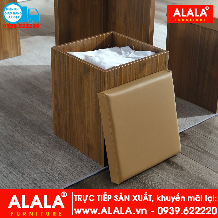 Bộ bàn ăn ALALA940 gỗ HMR chống nước - www.ALALA.vn - 0939.622220