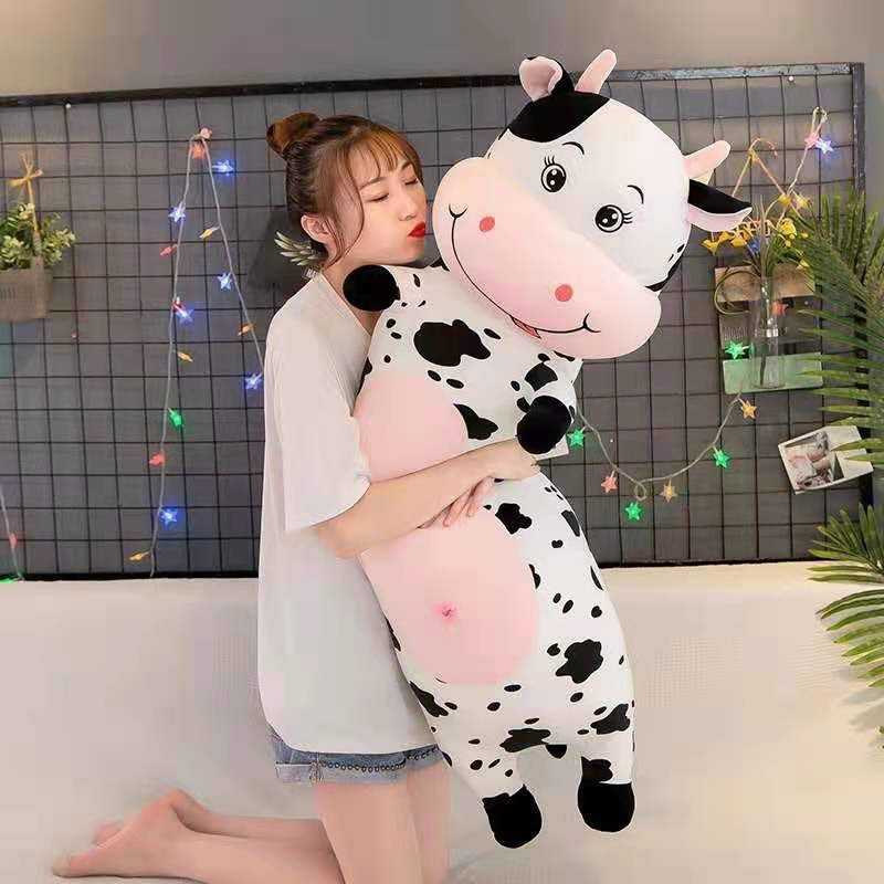 Gối ôm con bò sữa dễ thương siêu mềm mịn (60cm--->1m2) hàng loại 1 cao cấp chất lượng cao, an toàn cho người sử dụng