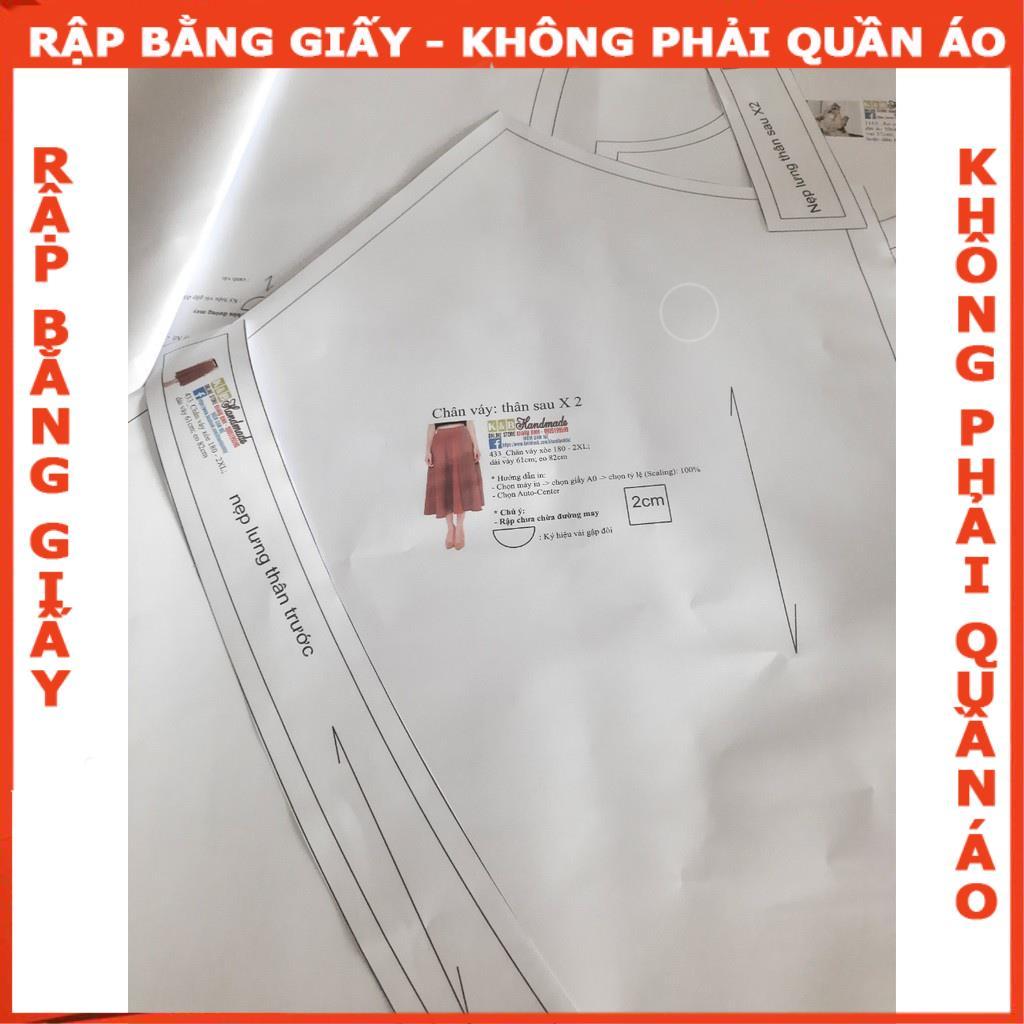 Rập giấy A0 mã 433 (BẢN VẼ) rập chân váy