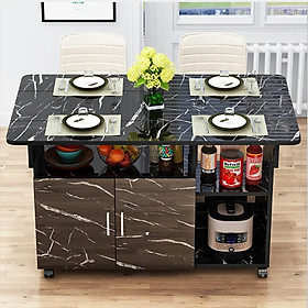 Bàn ăn thông minh mẫu mới tiết kiệm không gian tối đa kích thước sử dụng 120*70*77 kích thước gấp gọn 120*30*77 cm