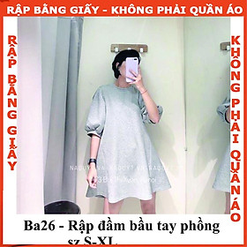 Rập giấy A0 mã BA26 - rập đầm bầu (BẢN VẼ)