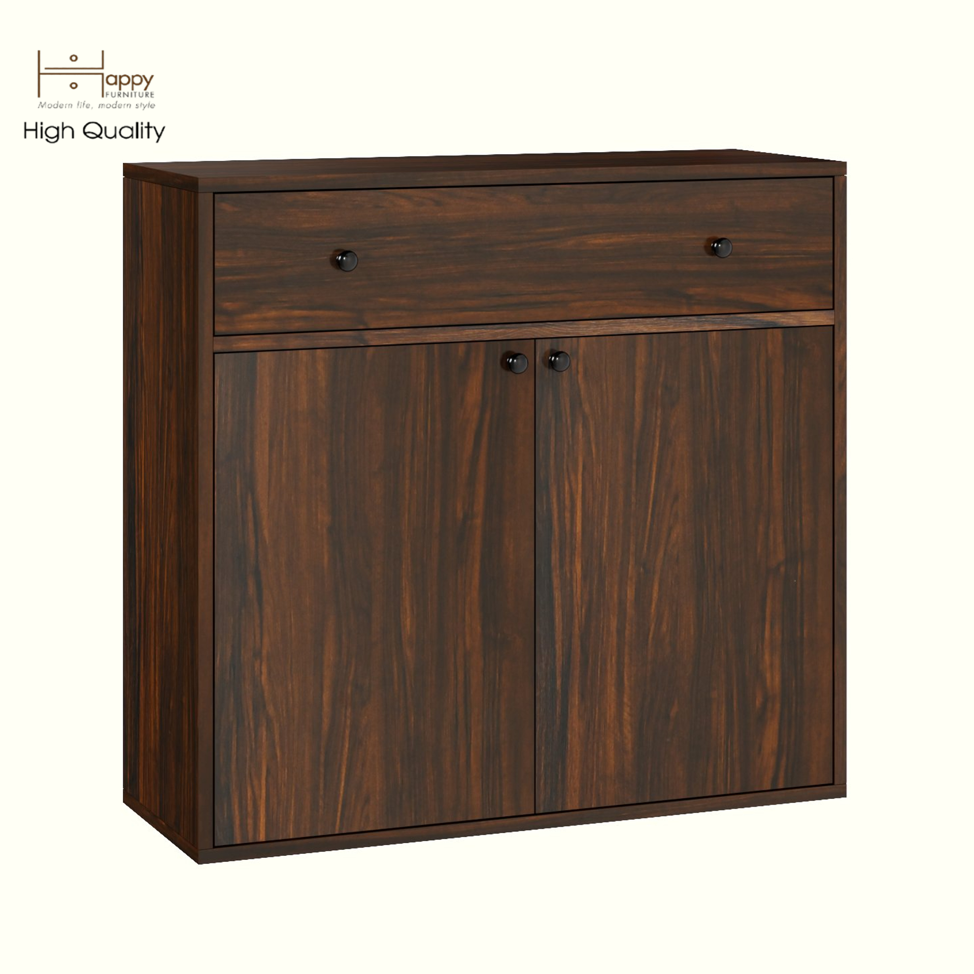 HAPPY FURNITURE , ZACY - Tủ lưu trữ 2 cửa mở , TCM_206 , 80cm x 32cm x 76cm DxRxC, Sản phẩm phổ thông