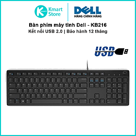 Bàn phím có dây Dell KB216 - Hàng chính hãng FPT phân phối